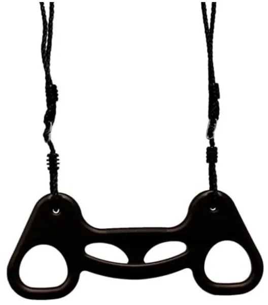 Nordic Play Trapetsikeinu musta m/ musta köysi