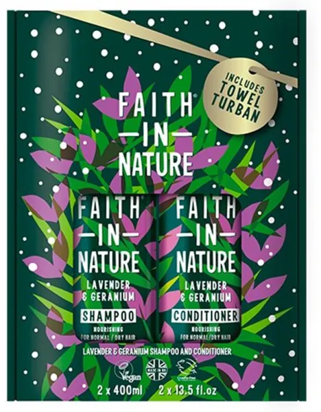 Faith in Nature Lahjasetti Laventeli & Geranium Shampoo & Hoitoaine